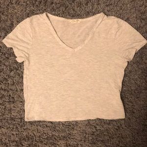 White/Grey Cropped Shirt